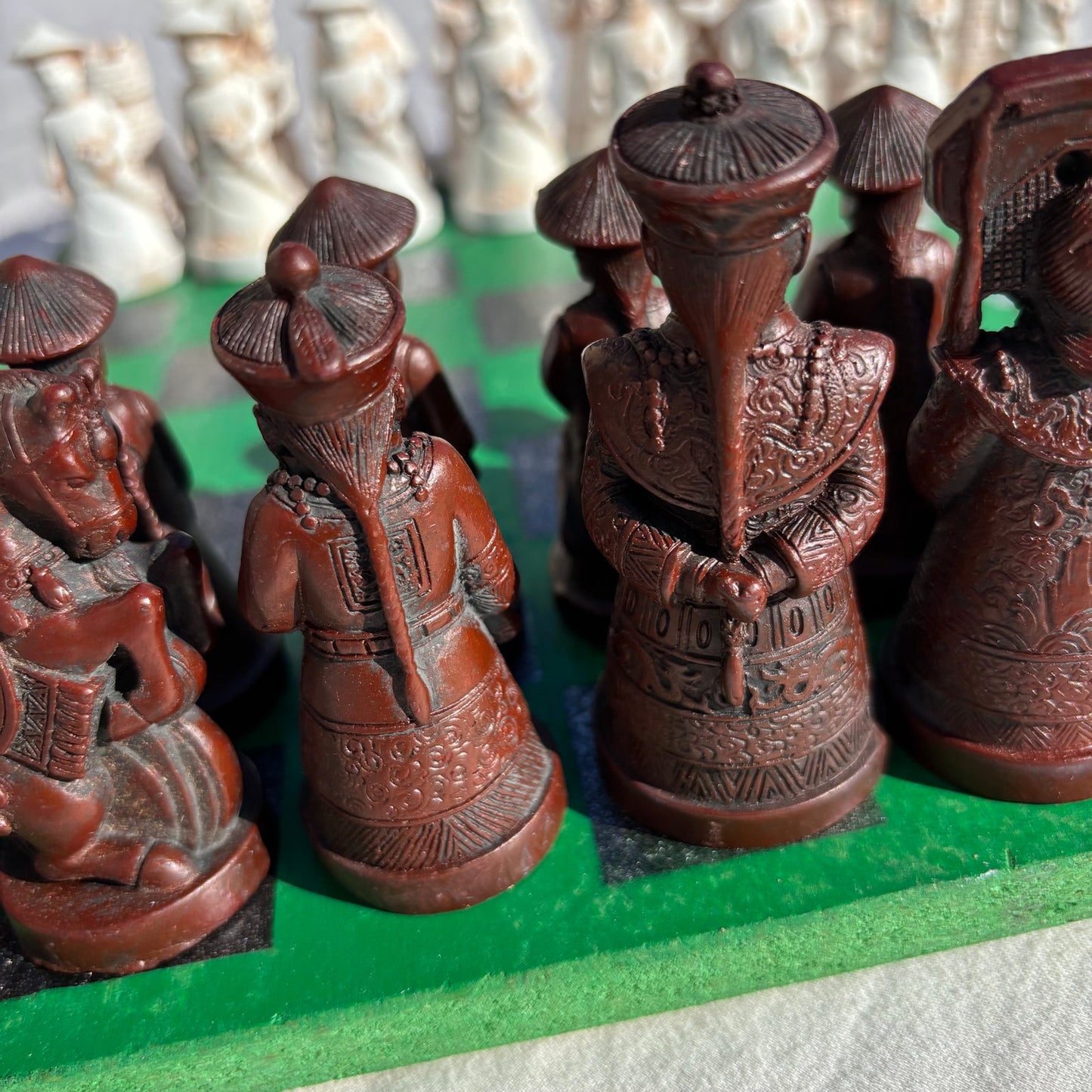 Green Black Chrome Drip - Chinese Edition Chess Set
