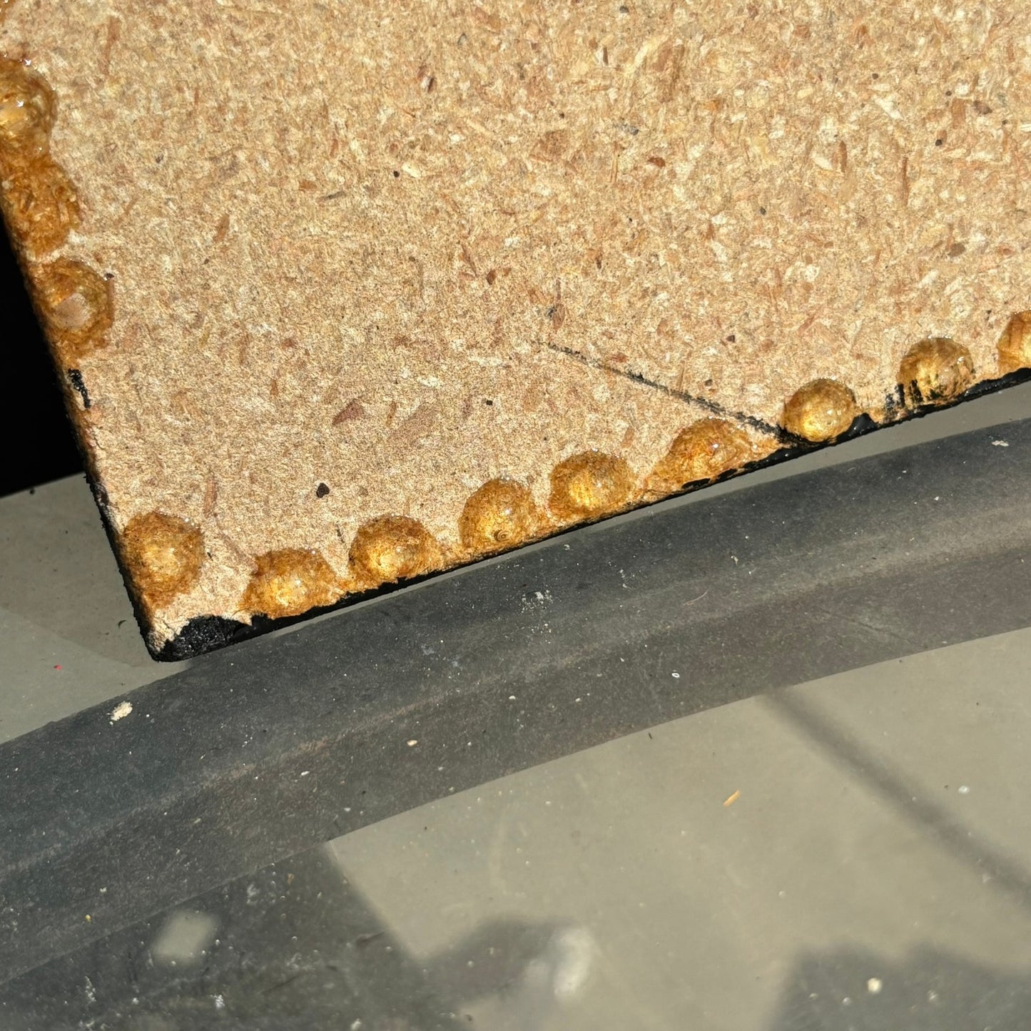 Blue Stem Patterned Gold Splash - Resin Coated Chess Board