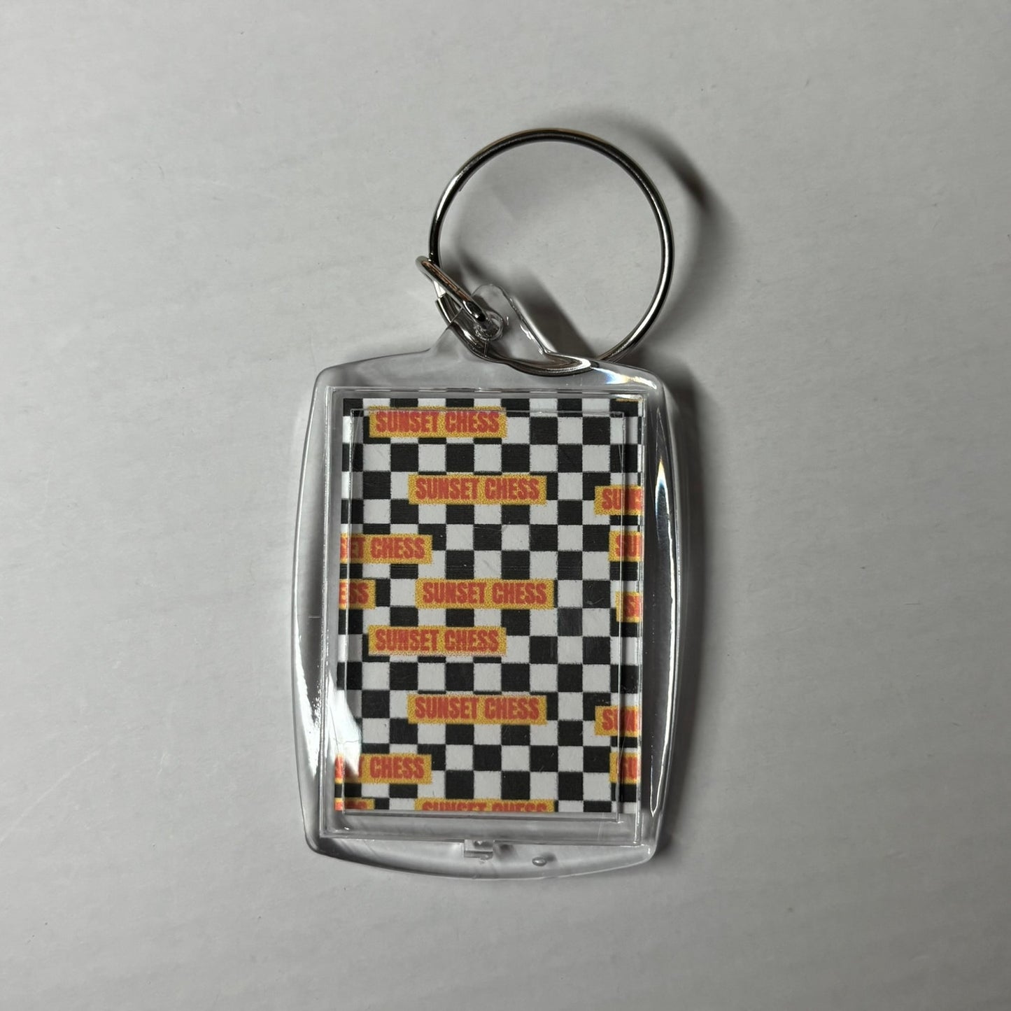 Galaxy Chess - Sunset Chess Photo Keychain