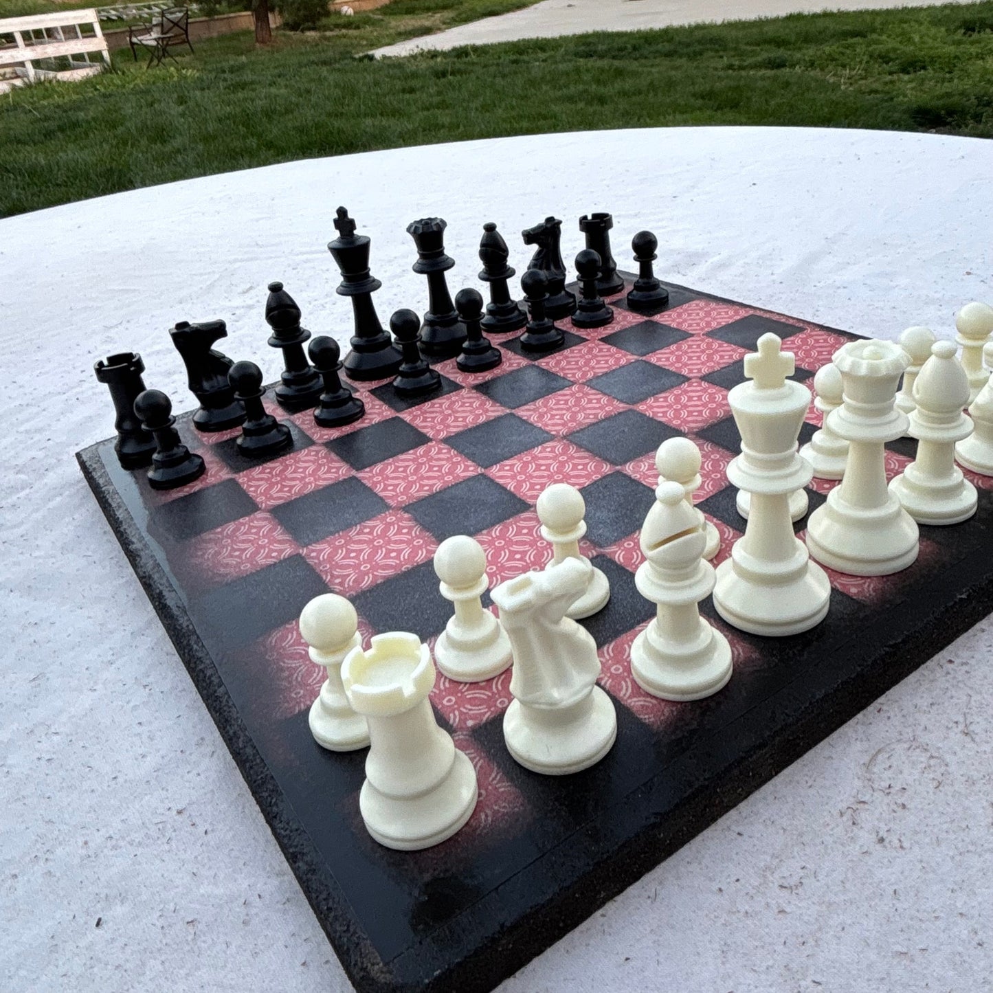 Vintage Red - Scrapbook Chess Set