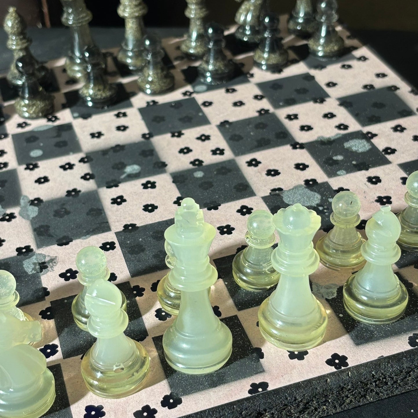 Mini Flowers - Scrapbook Chess Set