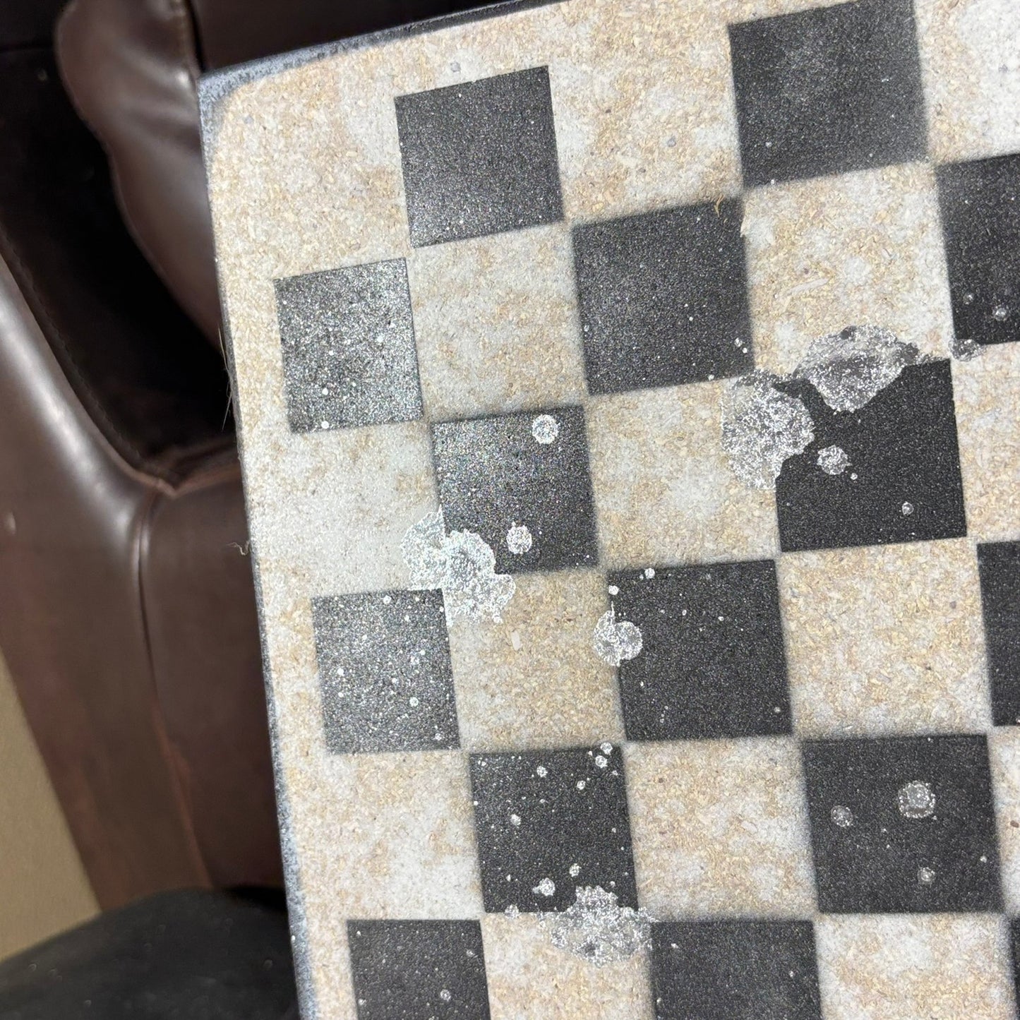 Fading White - Painted Chess Board