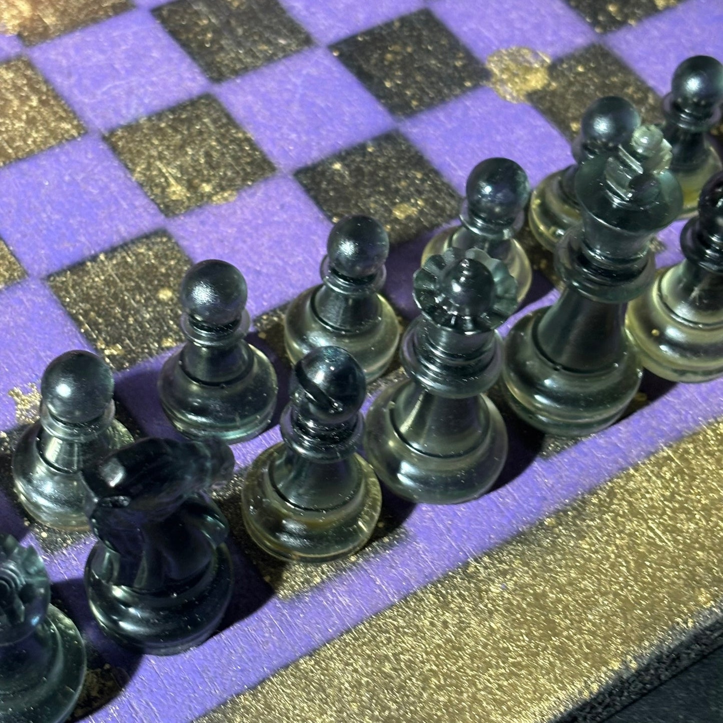 Cosmic Purple & Pink - Painted Chess Set