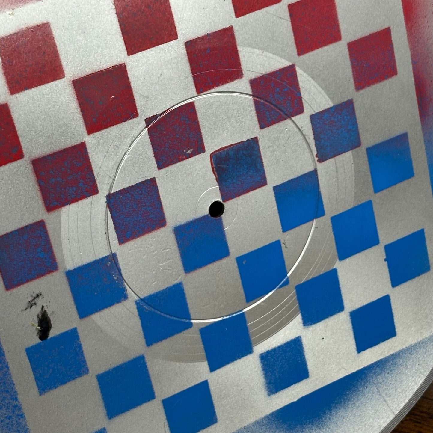 Red Blue Silver - Vinyl Chess Board