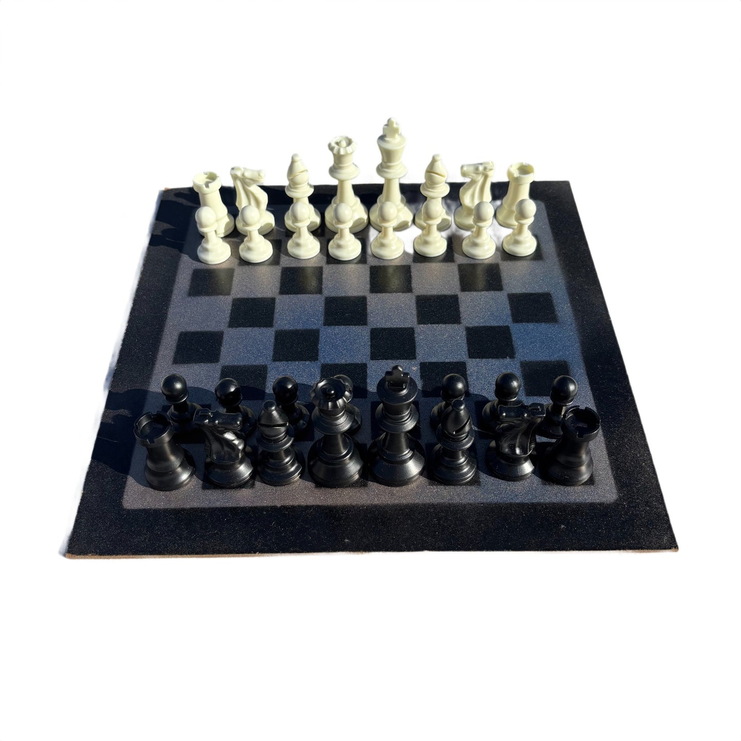 Goldish Blue - Painted Chess Set