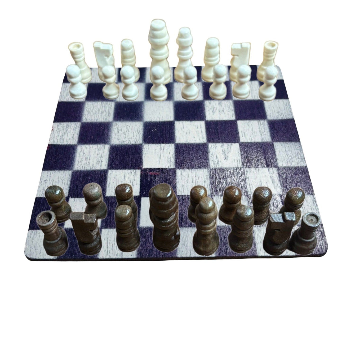 🎁 Dark Purple & White - Mini Chess Set (100% off)