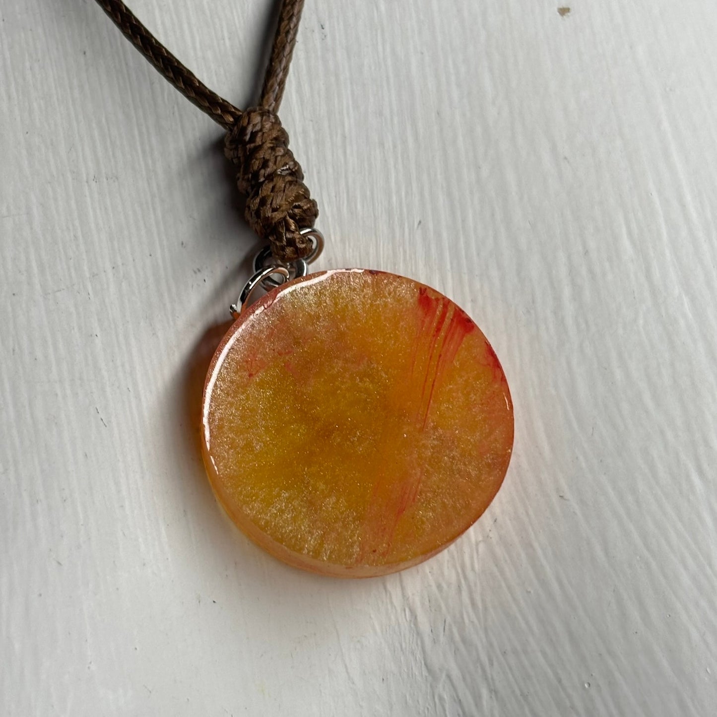 Vintage Yellow Pawn - Handmade Resin Chess Necklace