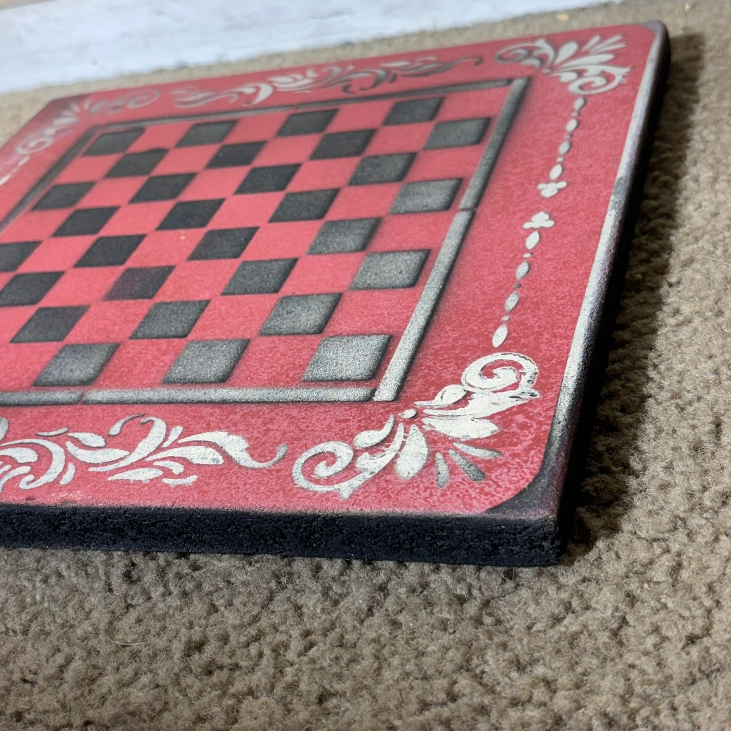 Red Stealth - Painted Chess Board