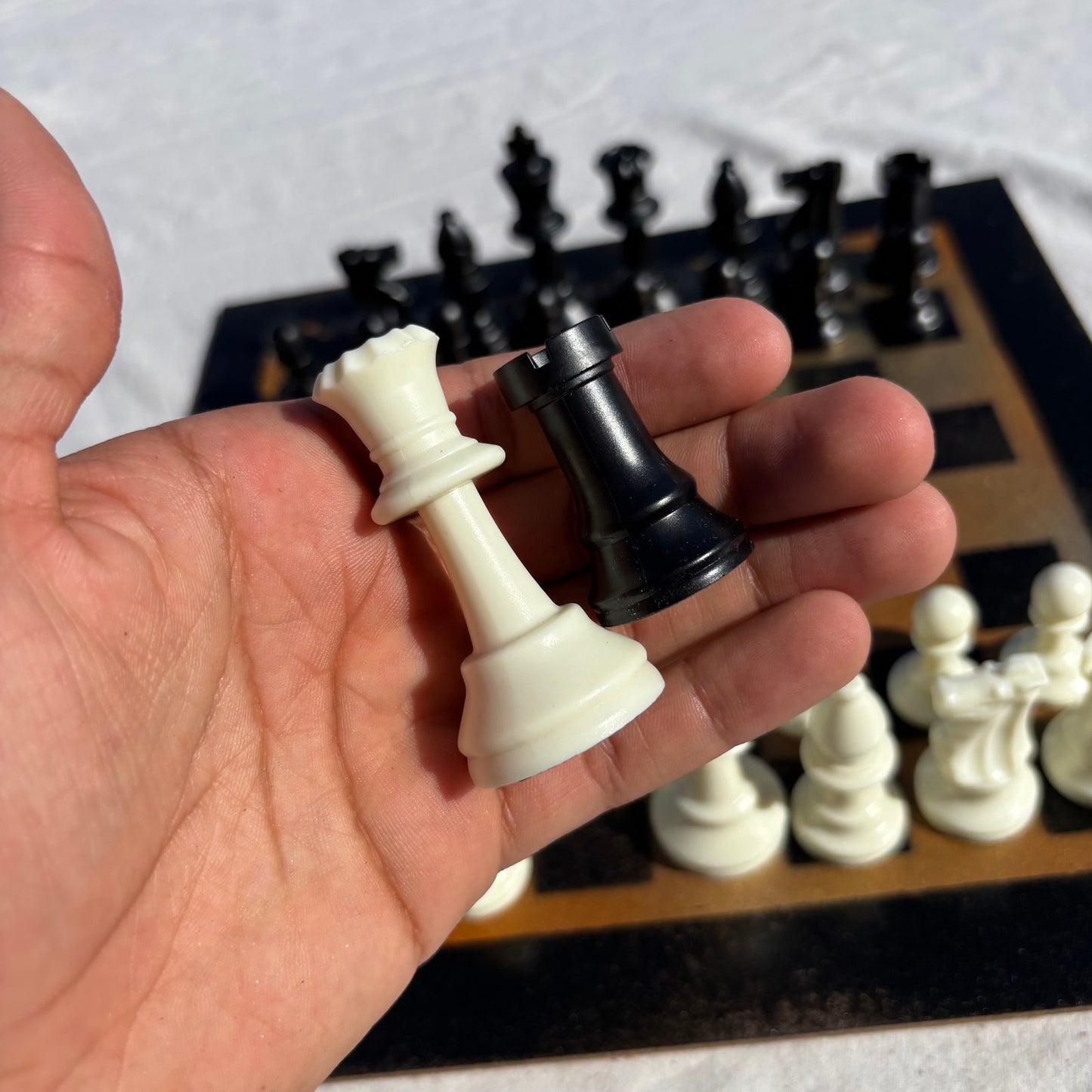 Metallic Orange - Painted Chess Set