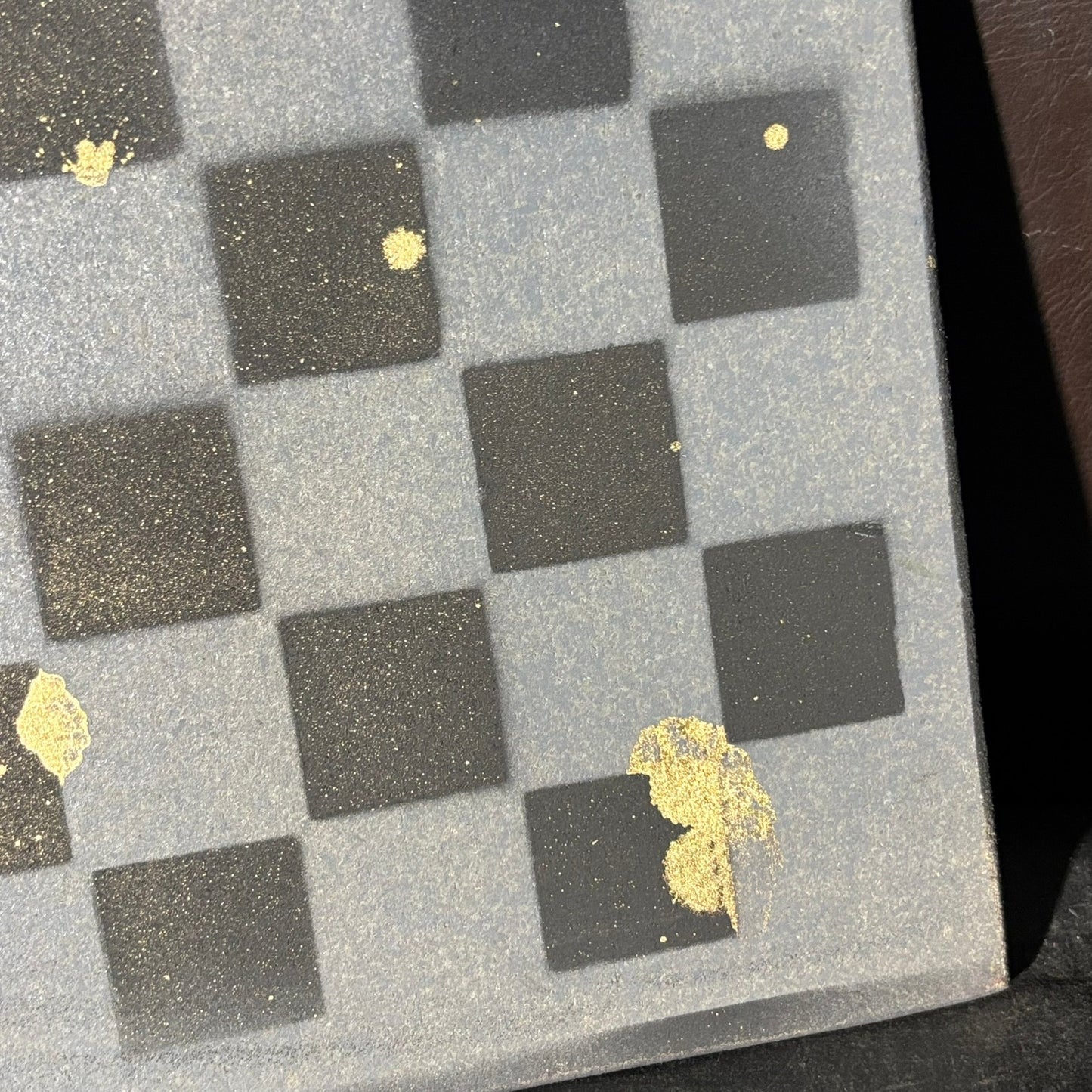 Gray & Black - Painted Chess Board