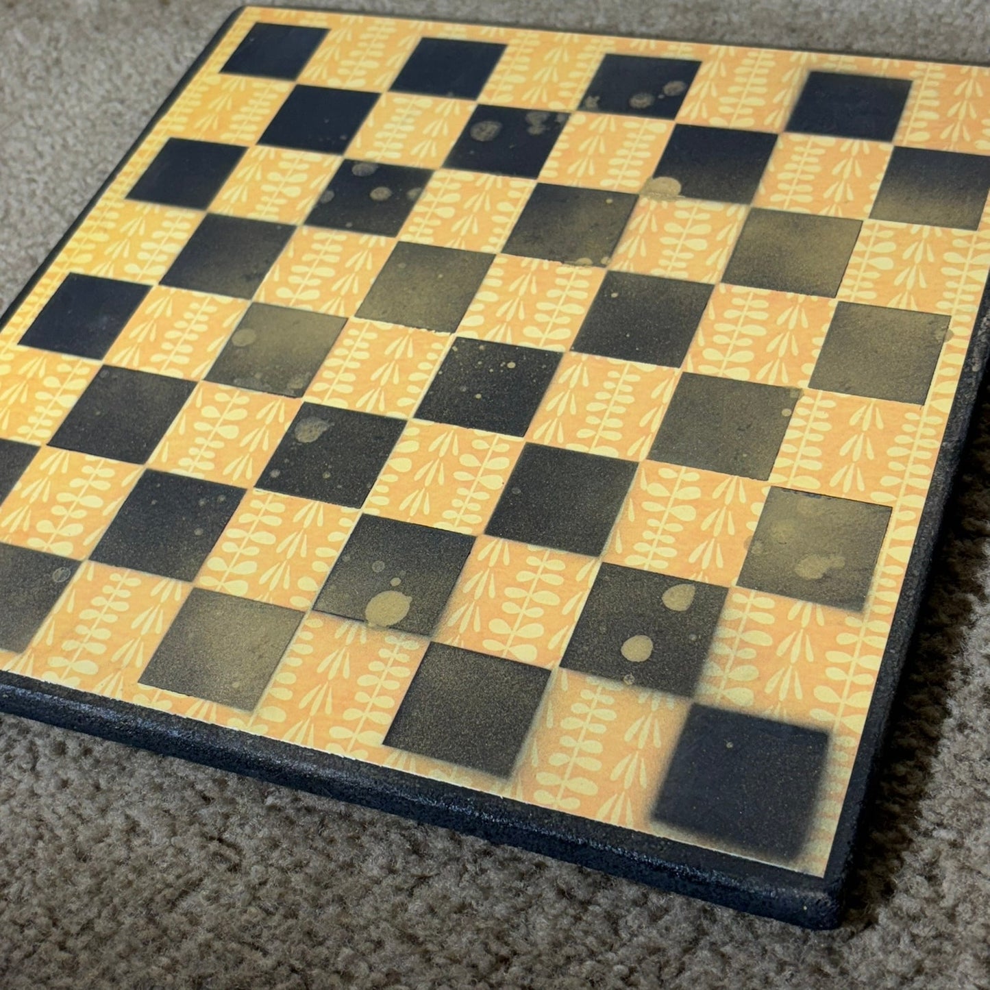 Golden Black & Yellow - Scrapbook Chess Board
