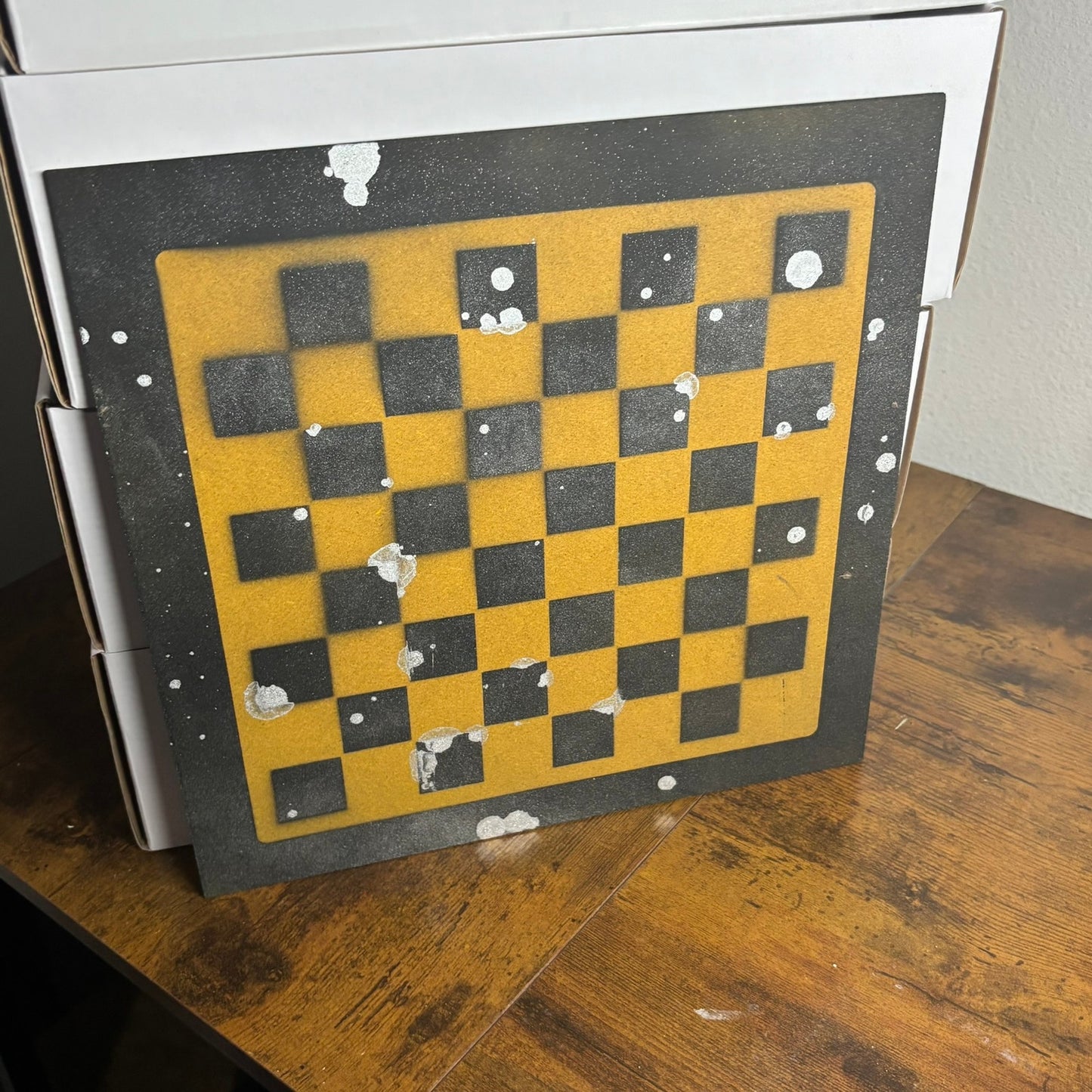 Chinese Chrome Yellow - Painted Chess Board
