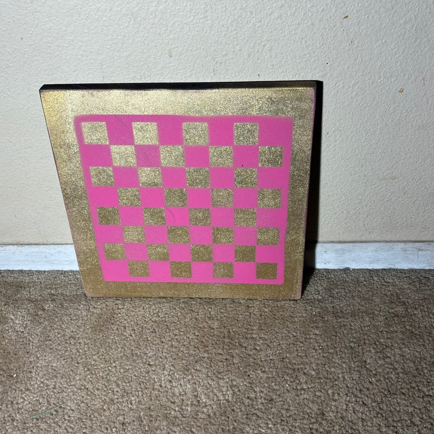 Pink Gold - Painted Chess Board