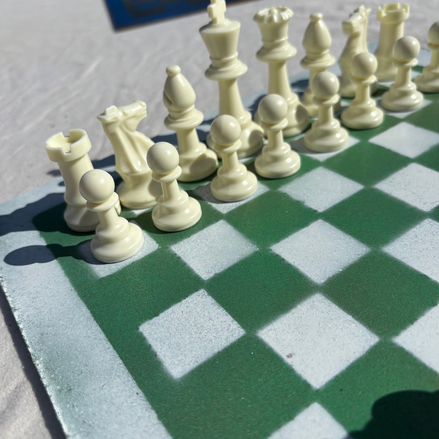Tennis Green - Painted Chess Set