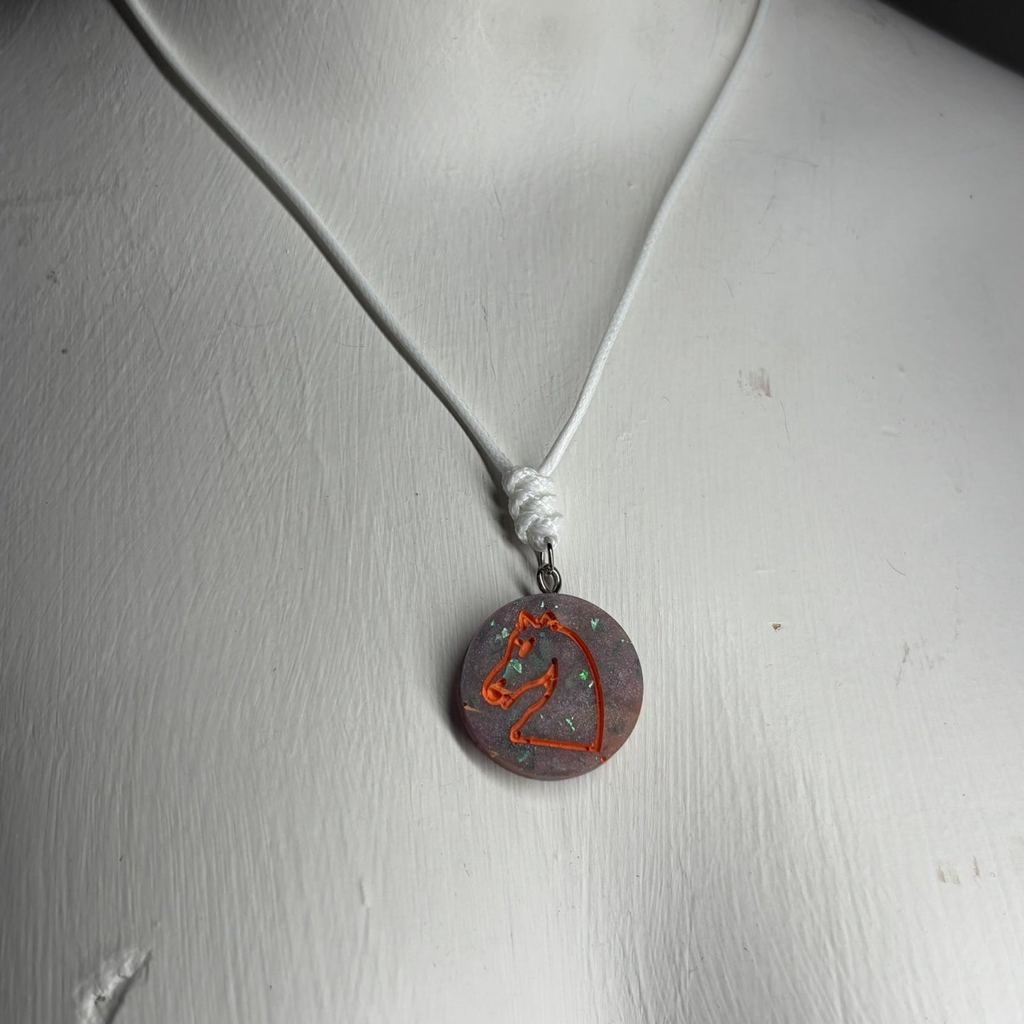 Premium Knight - Handmade Resin Chess Necklace