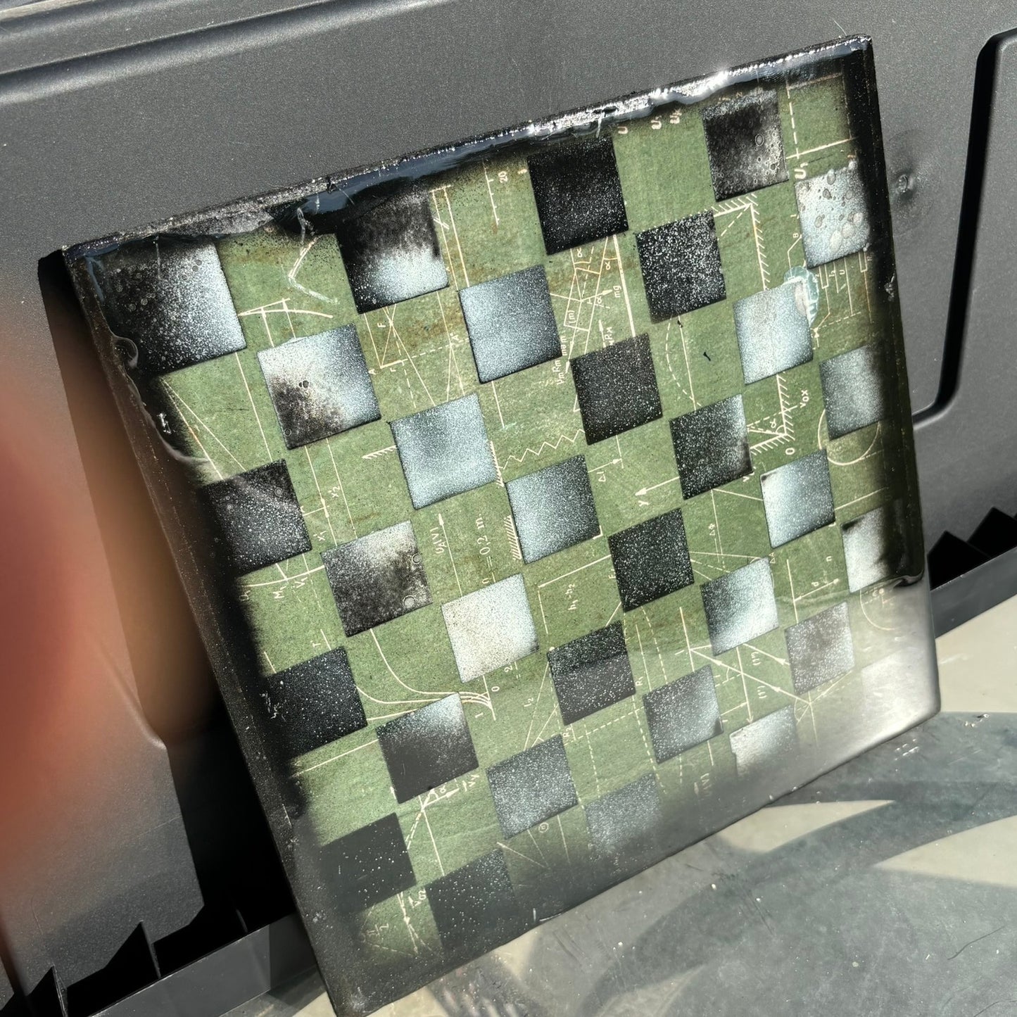 Math On The Board - Resin Coated Chess Board