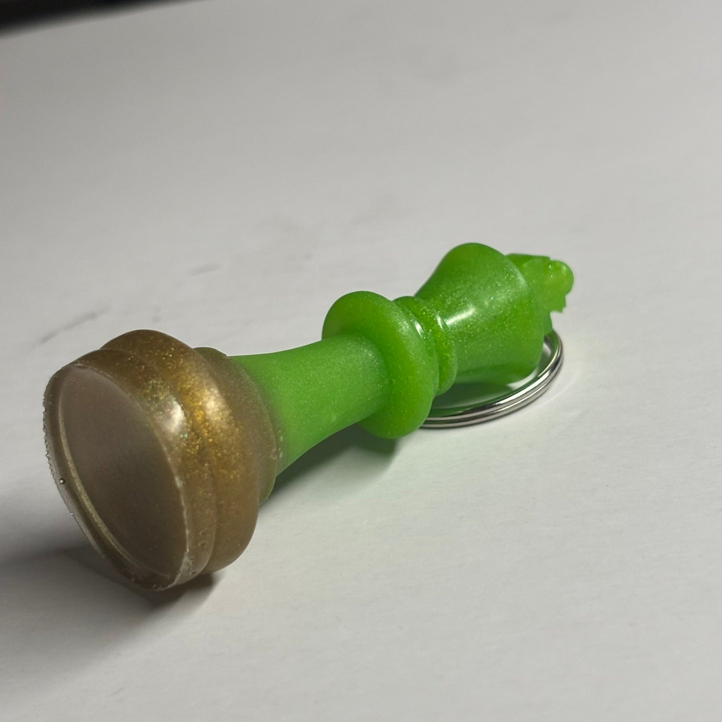 Brown/Green King - Handmade Resin Keychain