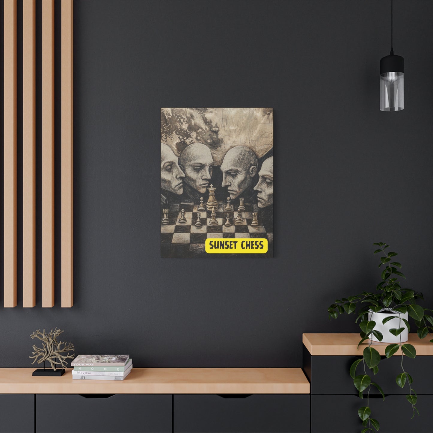 The Four Wise Heads - Canvas Chess Print 24"x32"