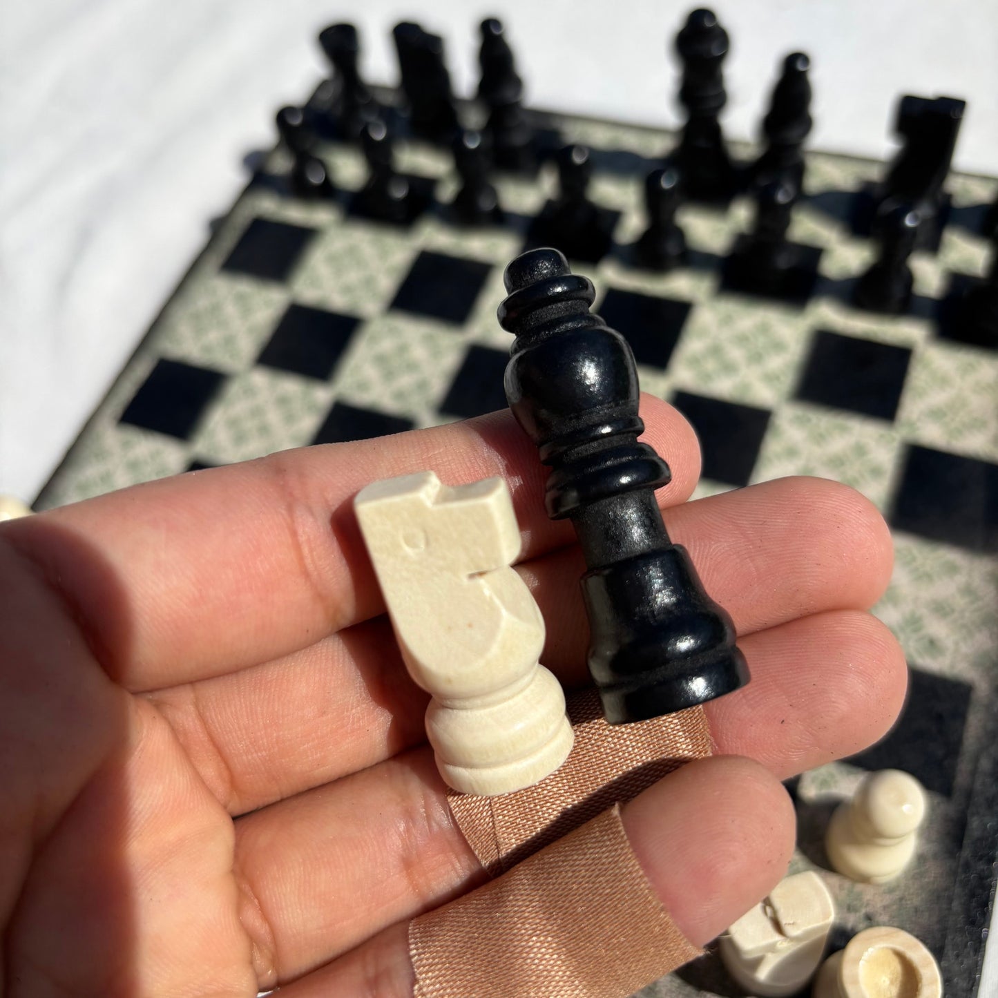 Vintage Green - Scrapbook Chess Set