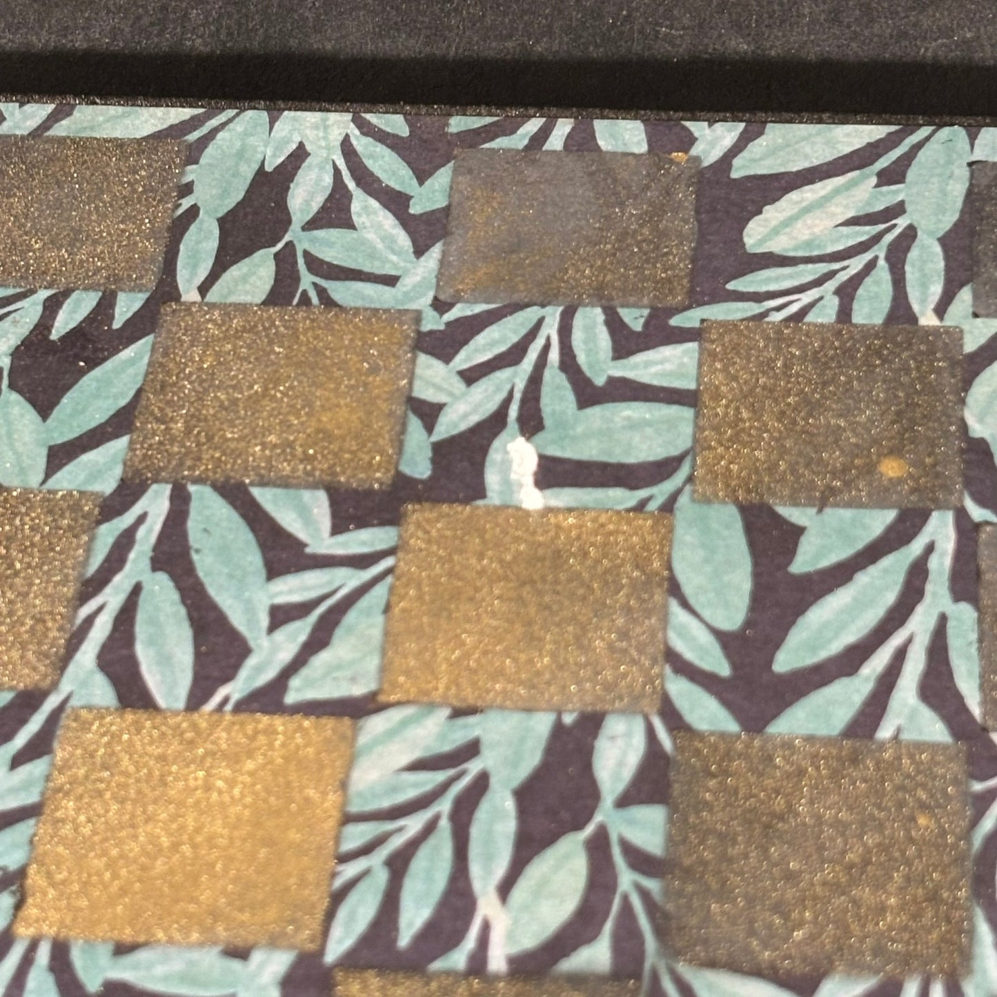 Golden Leaf Pattern - Scrapbook Chess Board