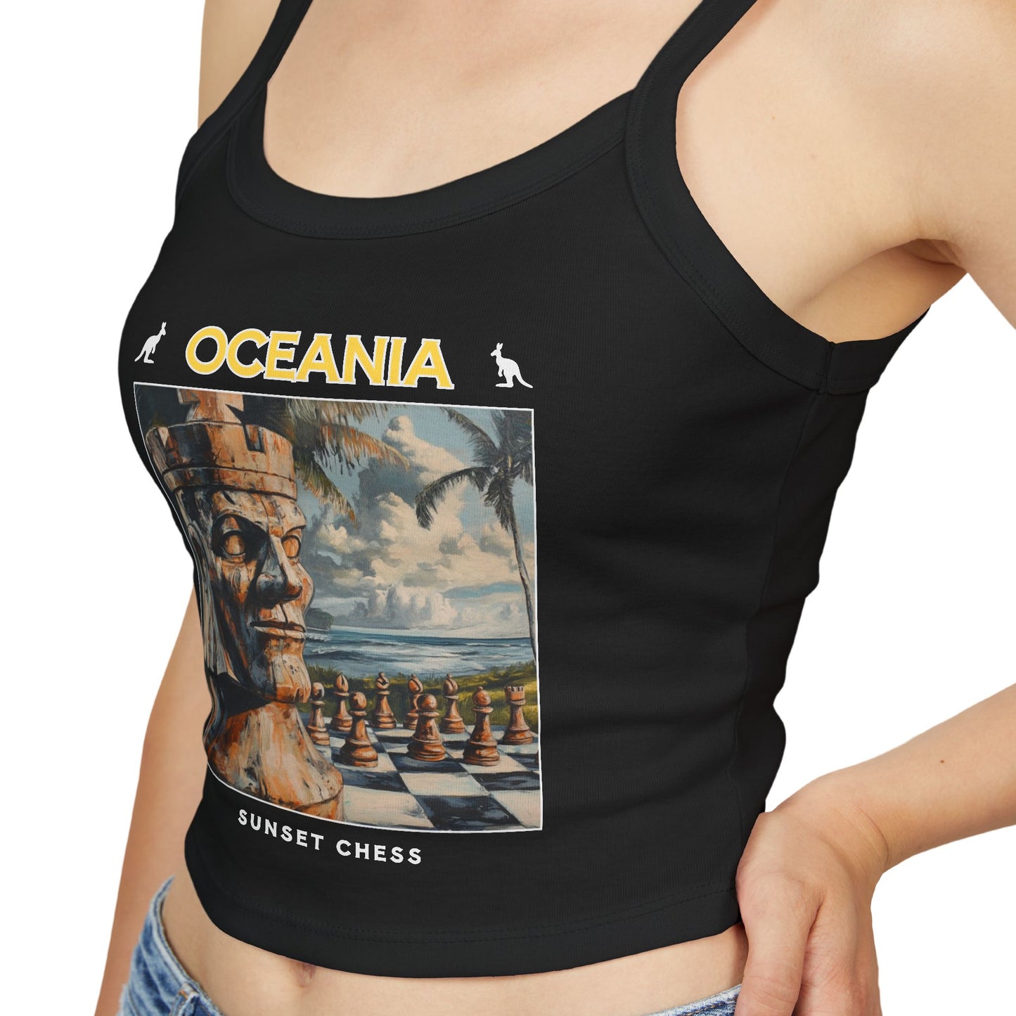 Oceania Chess Top - Black Women's Tank Top