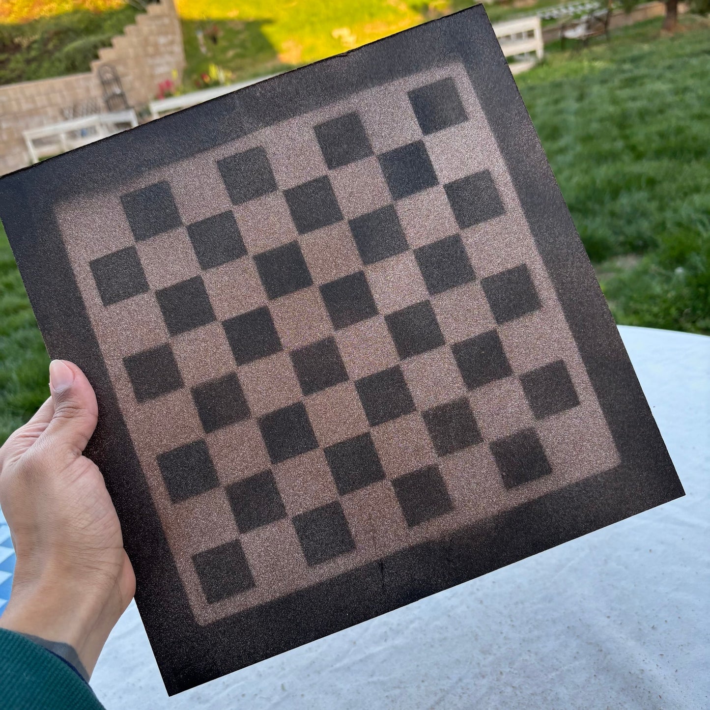 Simple Brown - Painted Chess Set