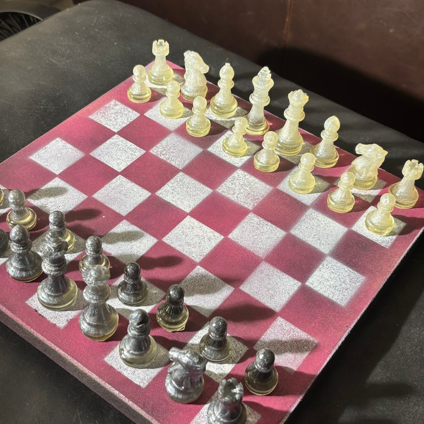 Dirty Pink - Painted Chess Set