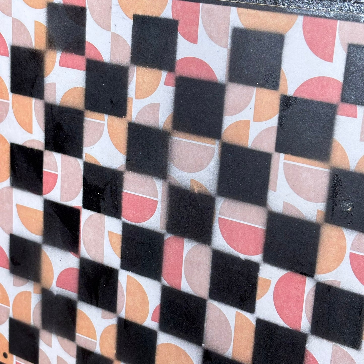 Peach Pink Simple Pattern - Large Scrapbook Chess Board