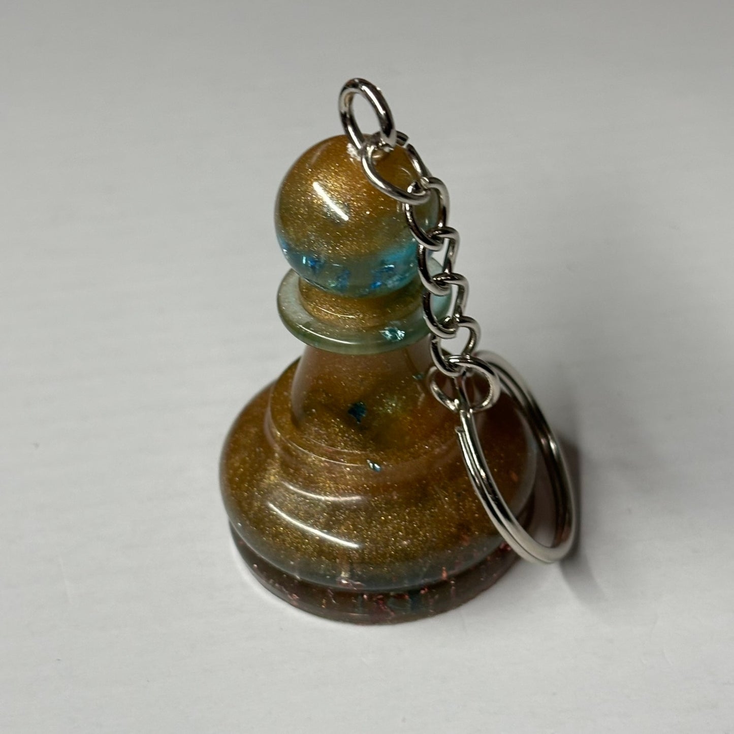 Brown Royalty Pawn - Handmade Resin Keychain - Large Edition
