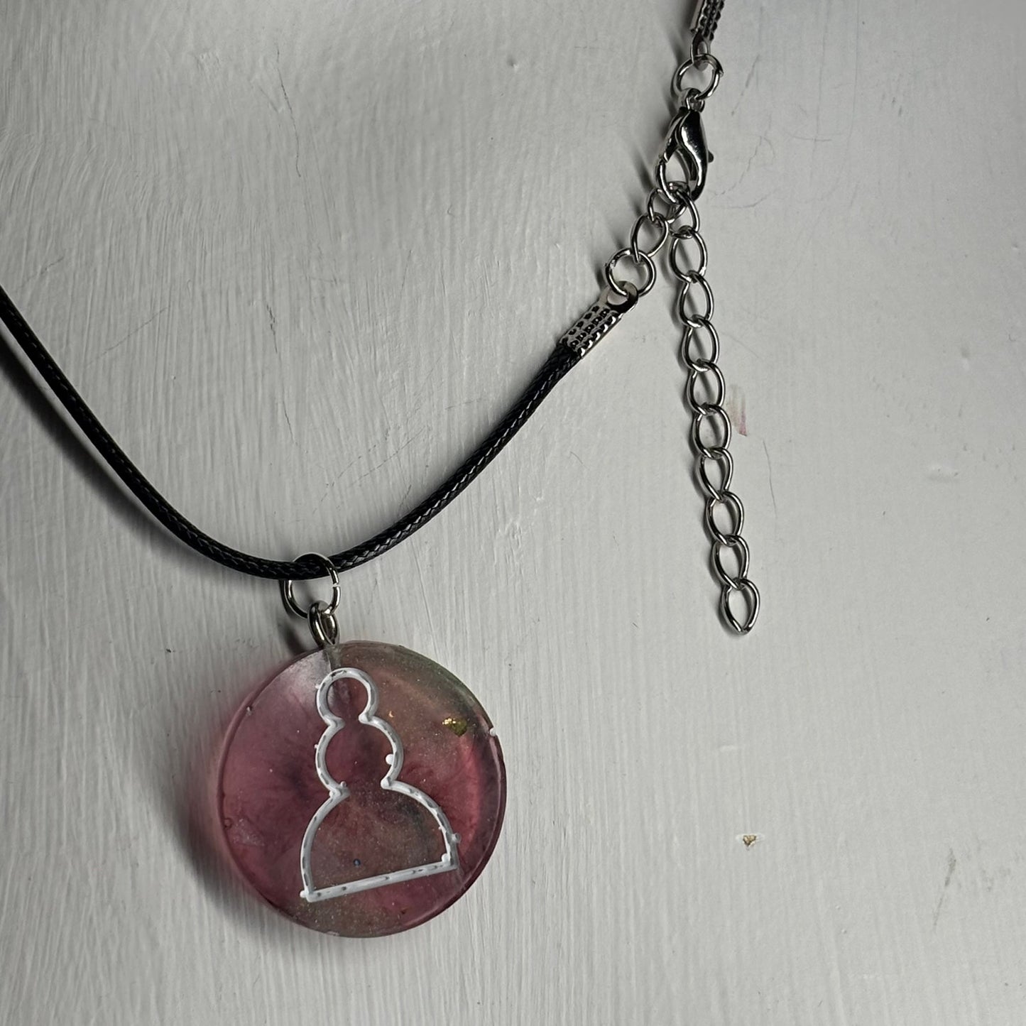 Spaz Red Pawn - Handmade Resin Chess Necklace