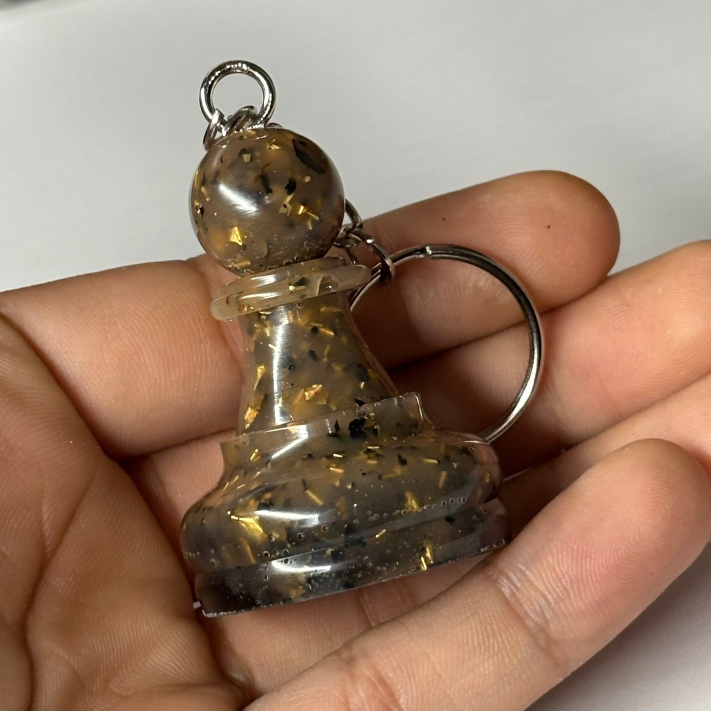 Brown Royal Pawn - Handmade Resin Keychain - Large Edition