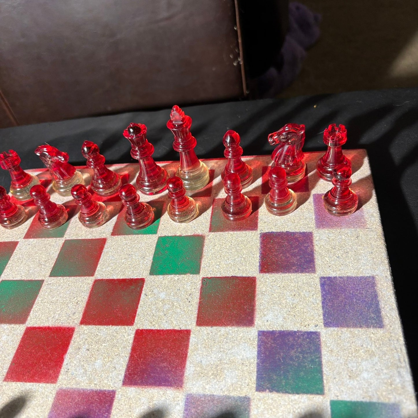 Rainbow Color Mix - Painted Chess Set