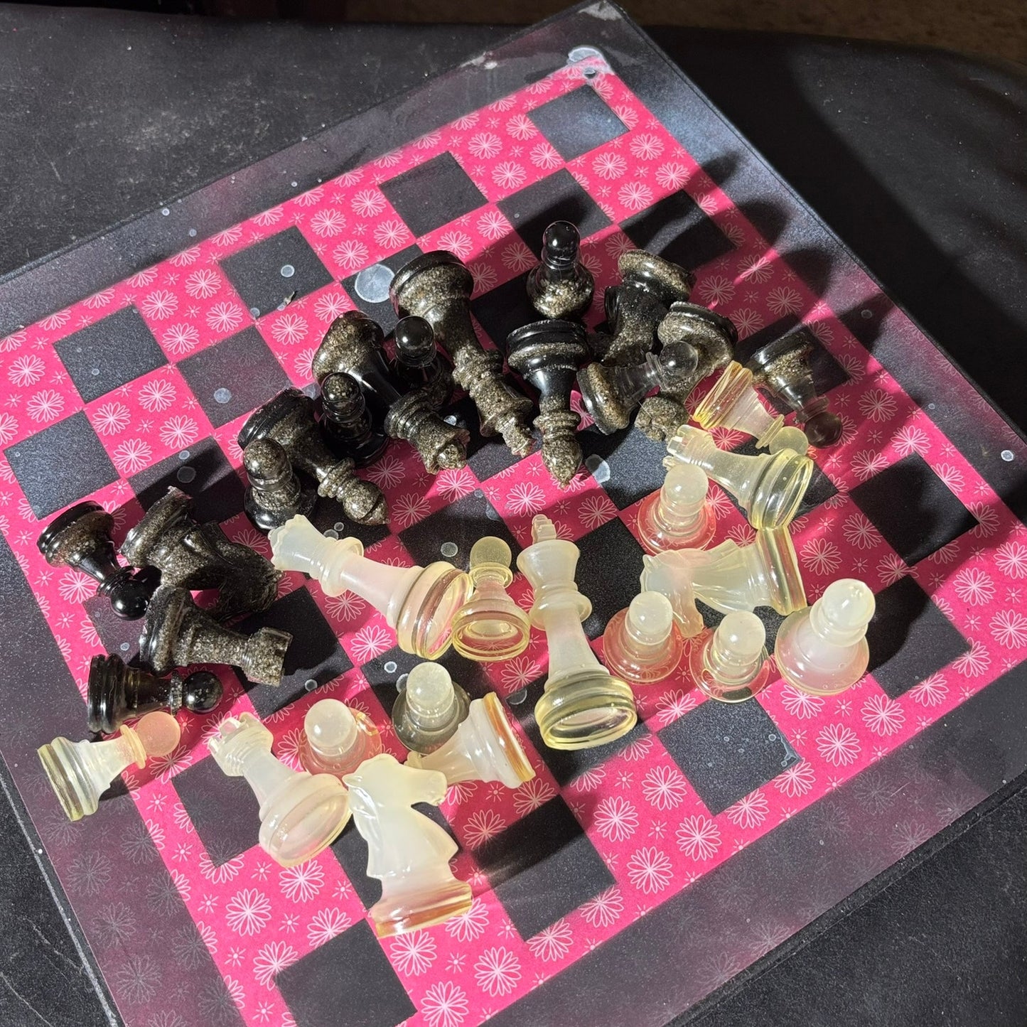 Vibrant Red - Scrapbook Chess Set
