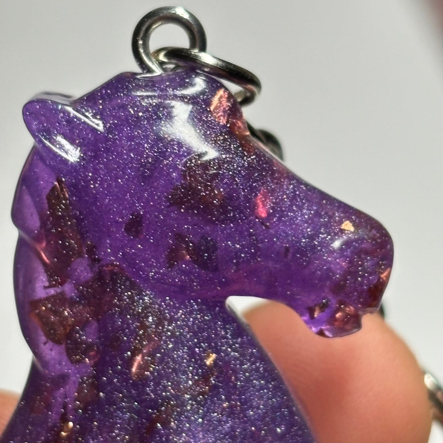 Purple Crystal Knight - Handmade Resin Keychain