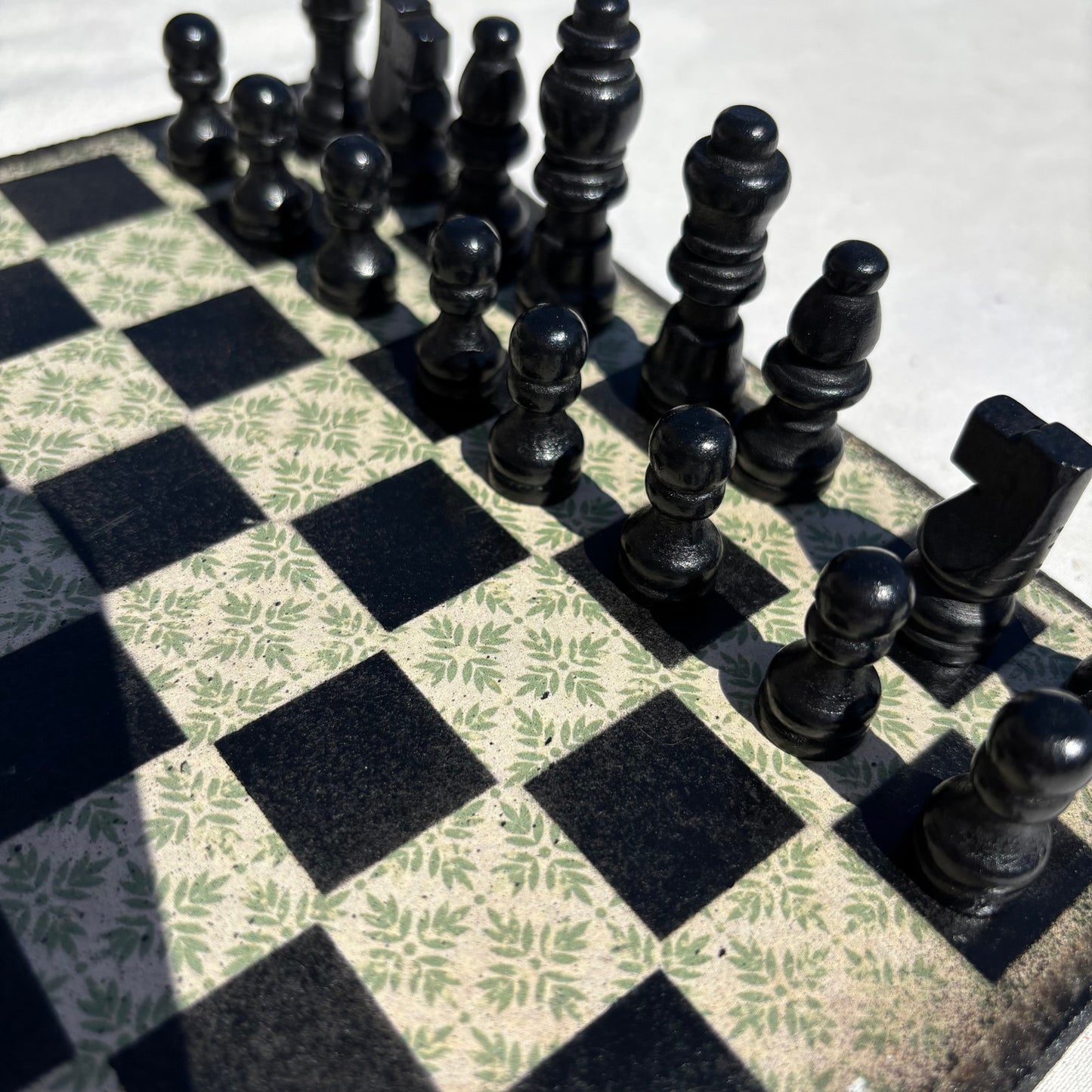 Vintage Green - Scrapbook Chess Set
