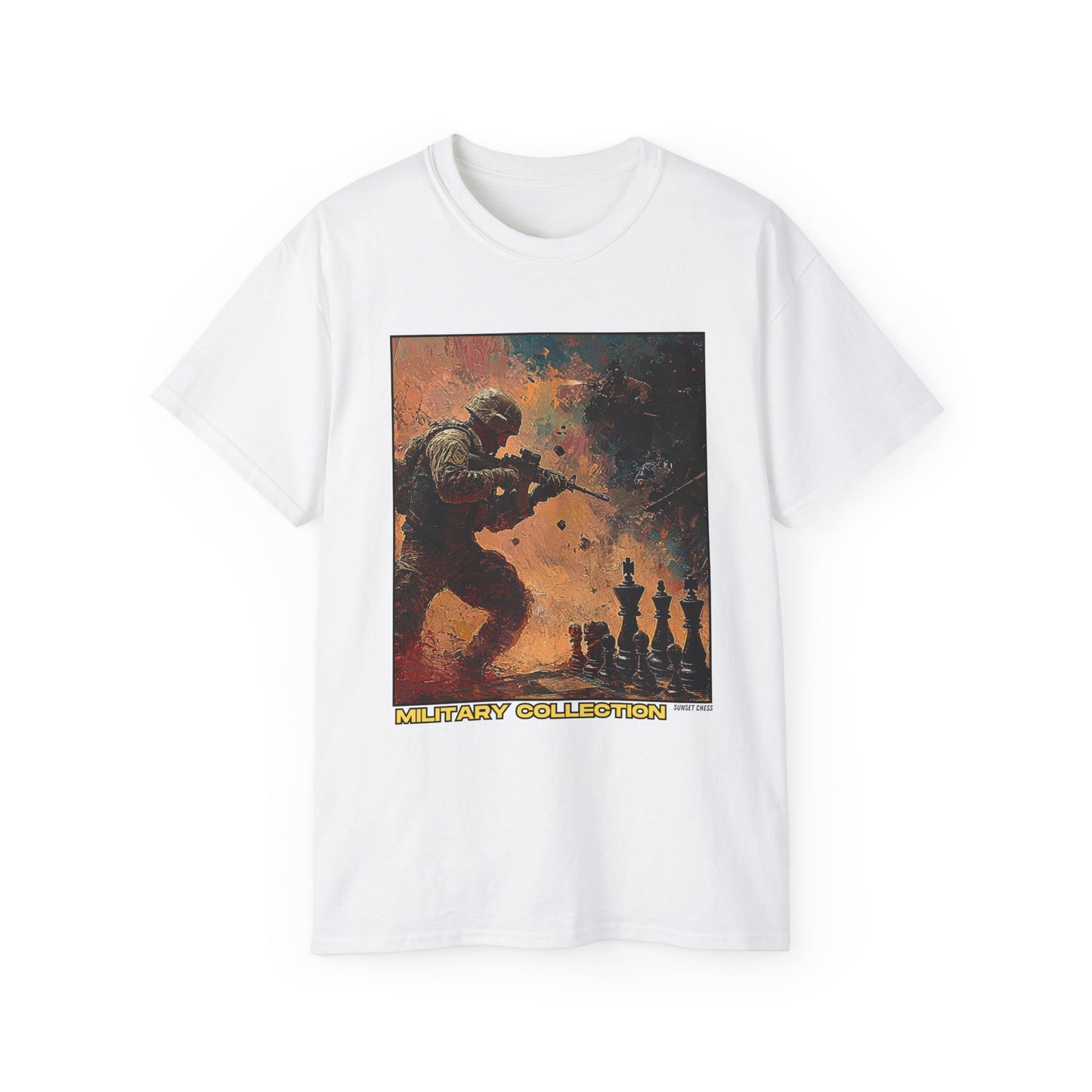 War Never Changes - White Chess T Shirt