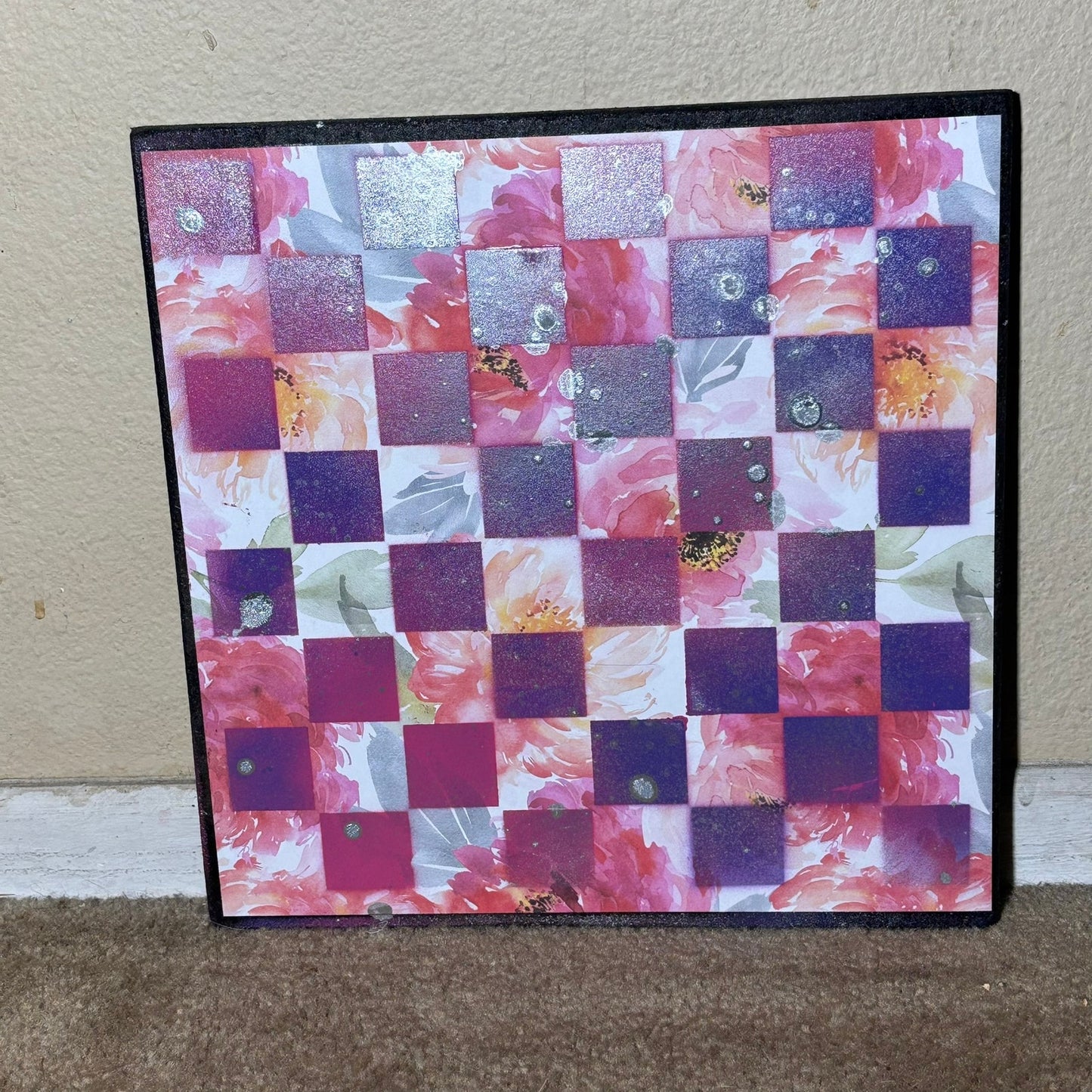 Pink Purple Sublime - Scrapbook Chess Board