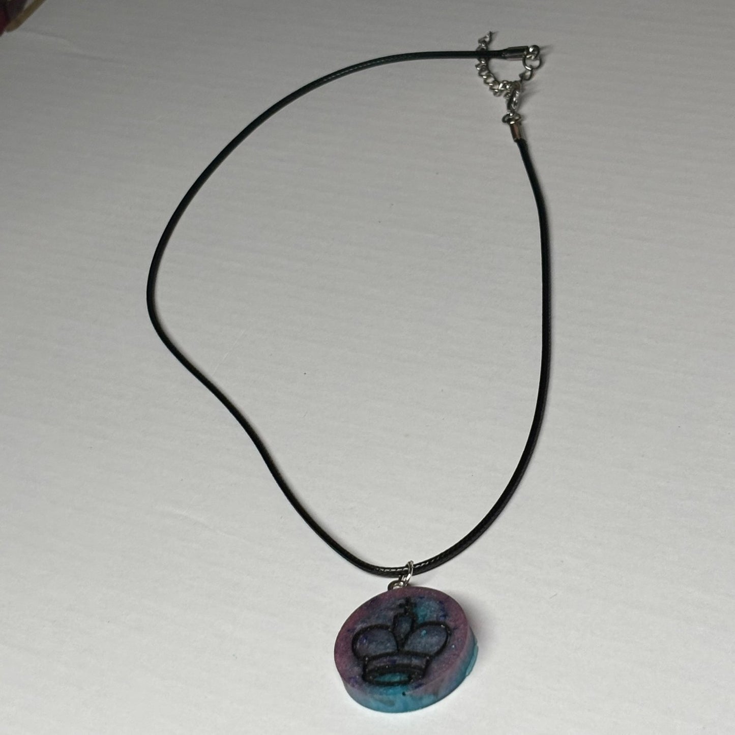 Classic Space King - Handmade Resin Chess Necklace