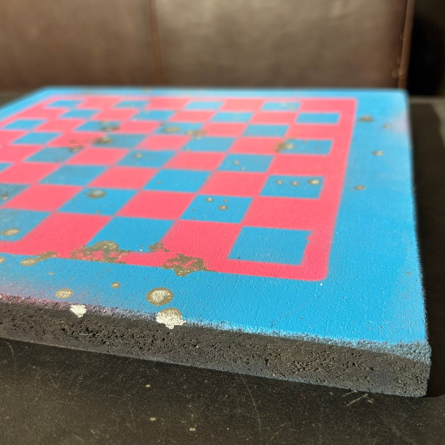 Pink & Blue - Painted Chess Set