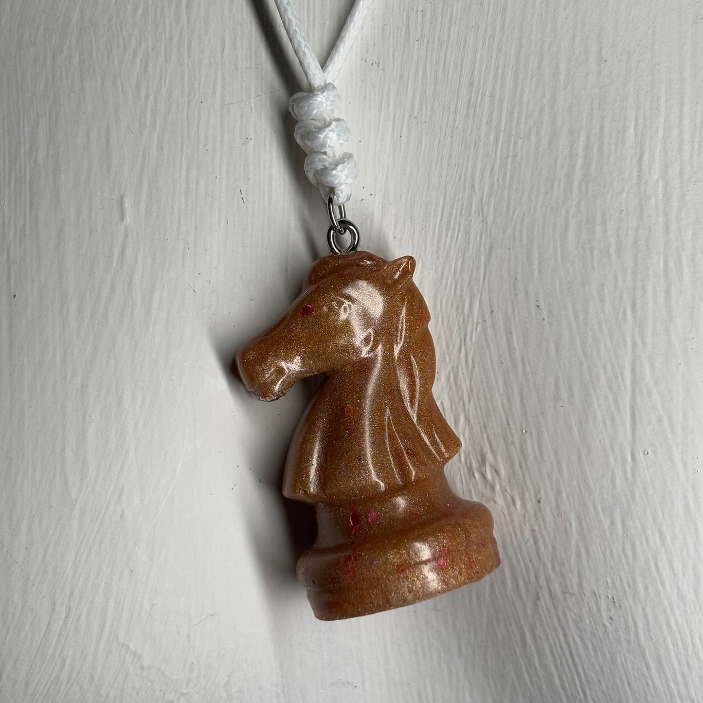 Prestigious Knight - Handmade Resin Chess Necklace