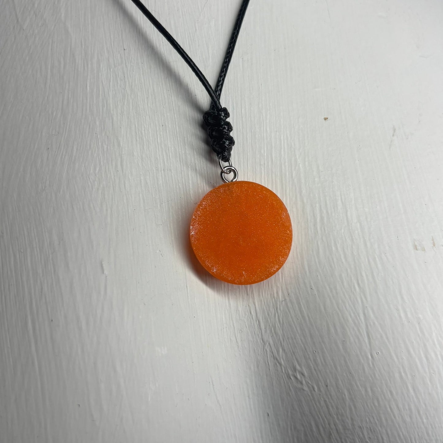 Orange Pawn - Handmade Resin Chess Necklace