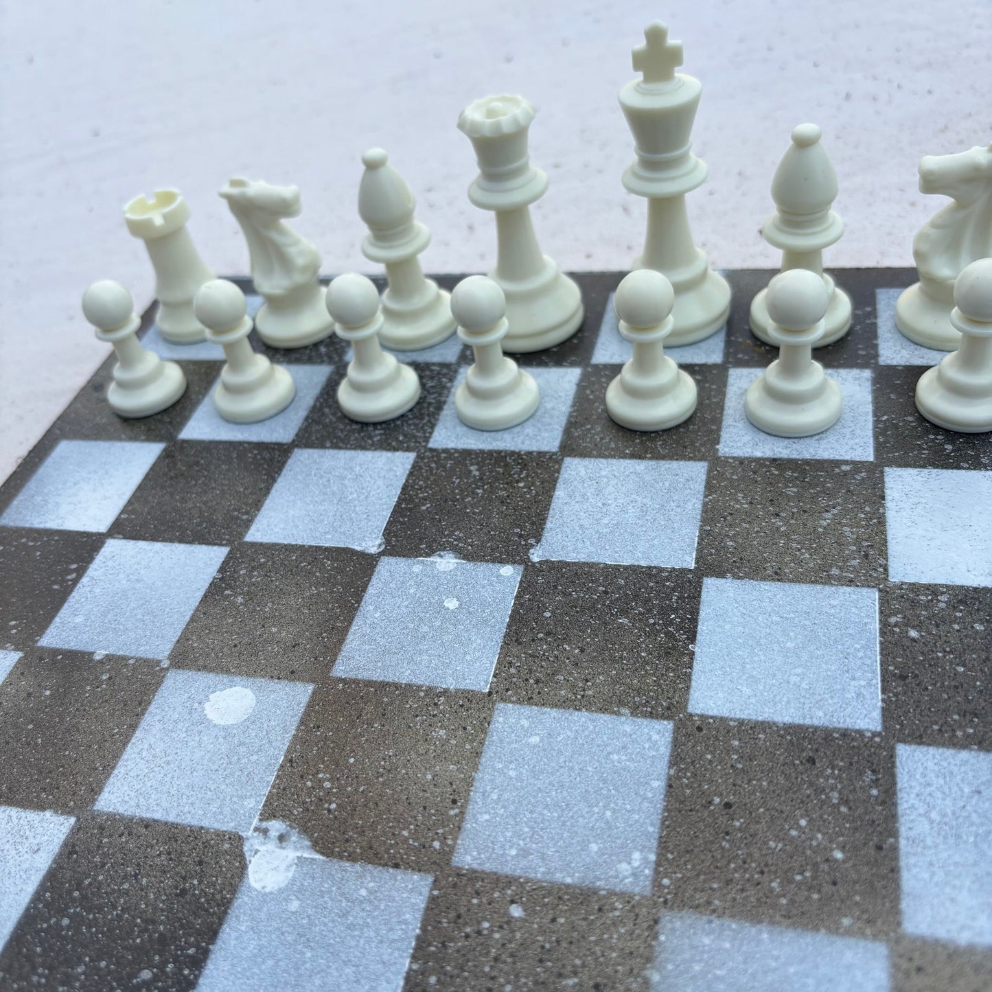 Blackboard Blue - Painted Chess Set