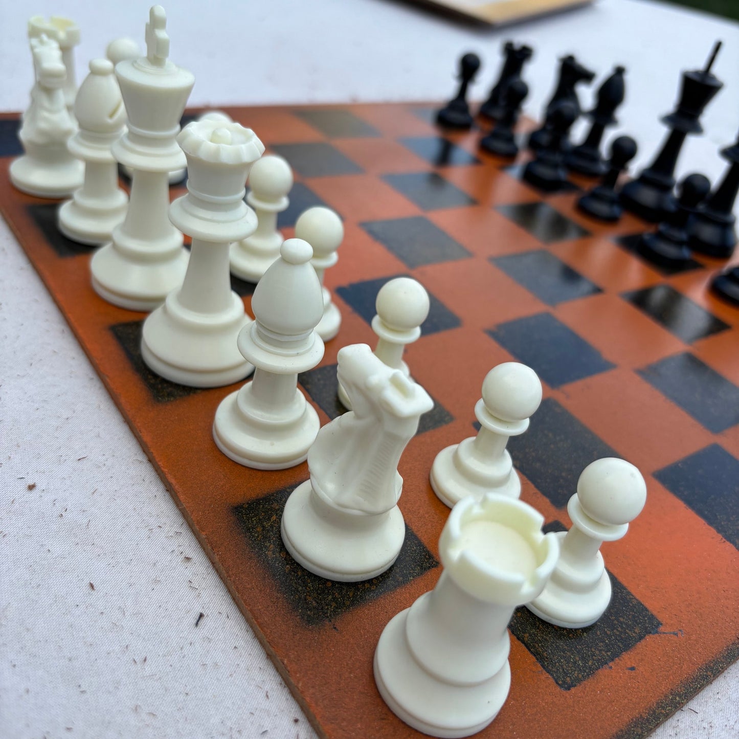 Supreme Orange - Painted Chess Set