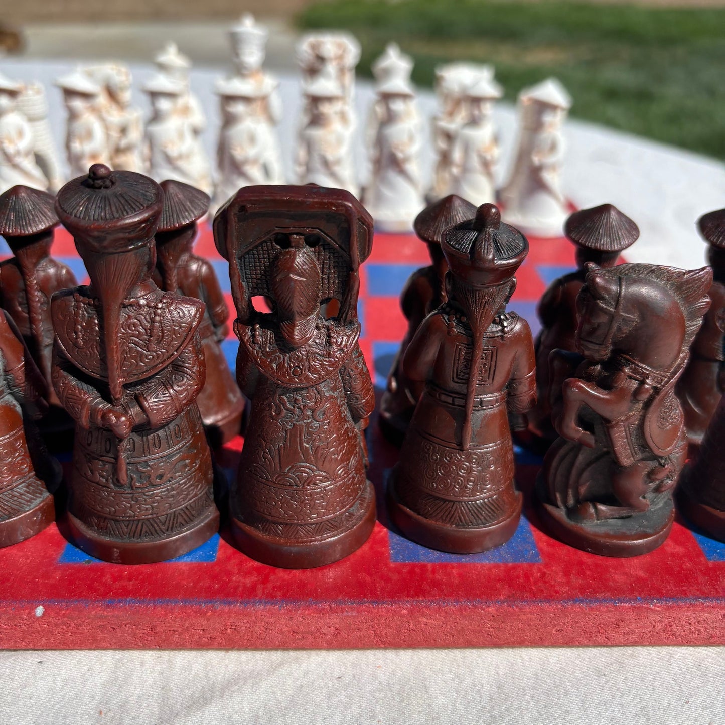 Blue & Red - Chinese Edition Chess Set