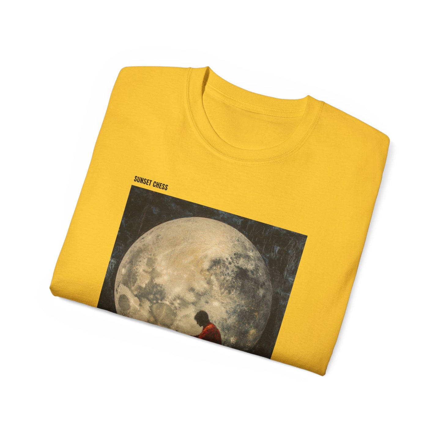 Training On The Moon - Yellow Chess T Shirt