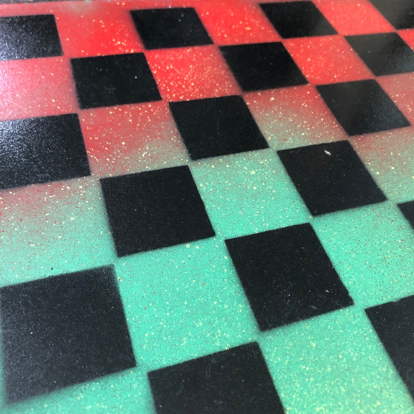 Blue & Green Sploosh - Painted Chess Set