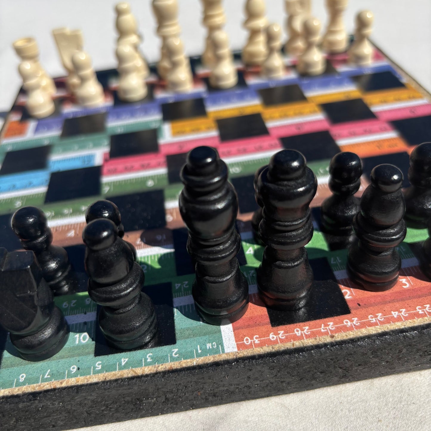Colored Rulers - Scrapbook Chess Set