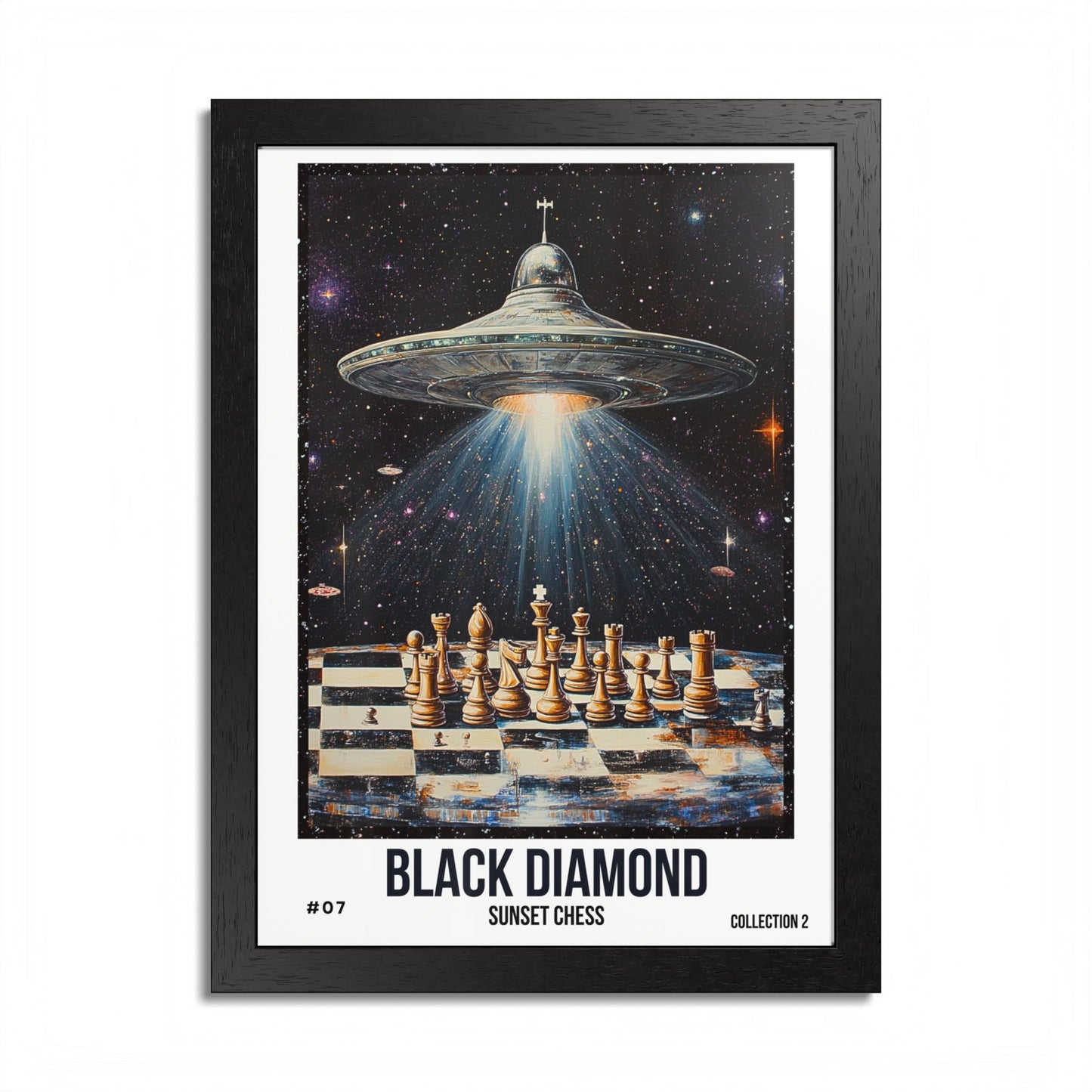 Black Diamond - Collection 2 Card #07 - Sunset Card Poster Framed 12"x16"