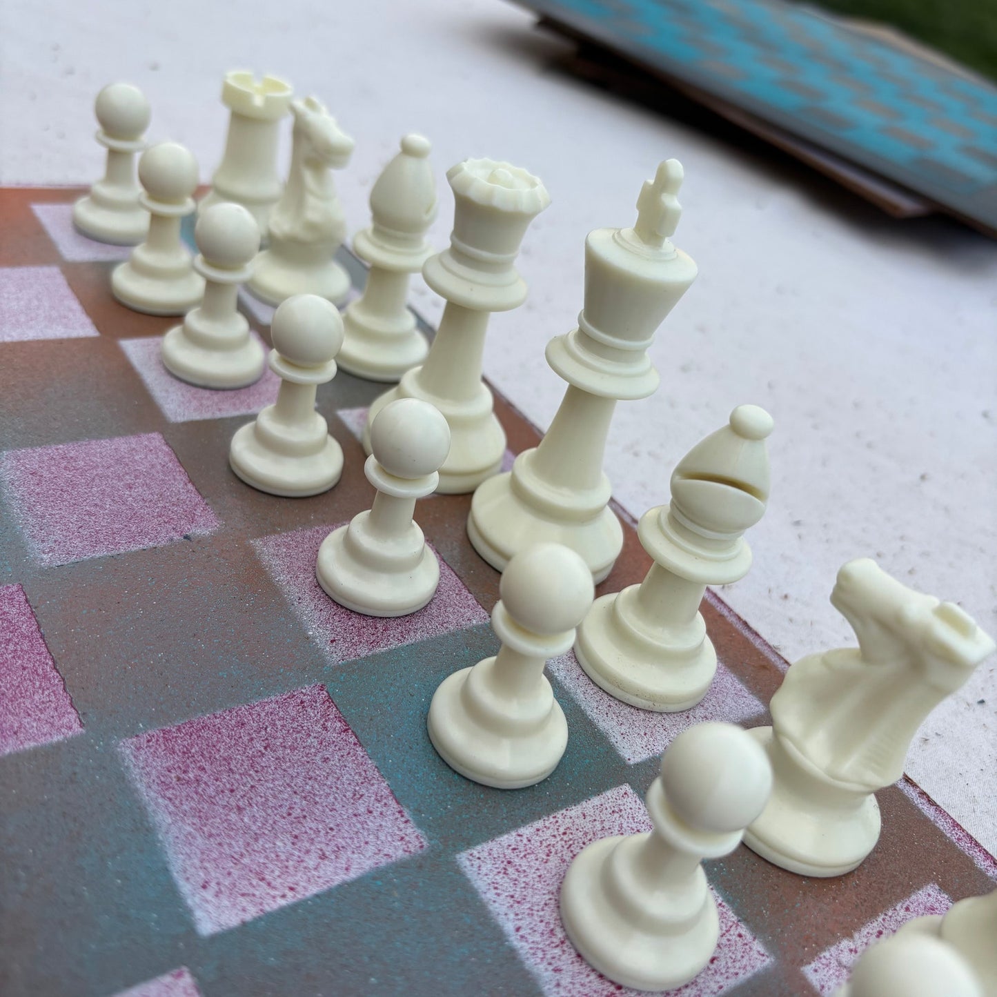 Pink Mist - Painted Chess Set
