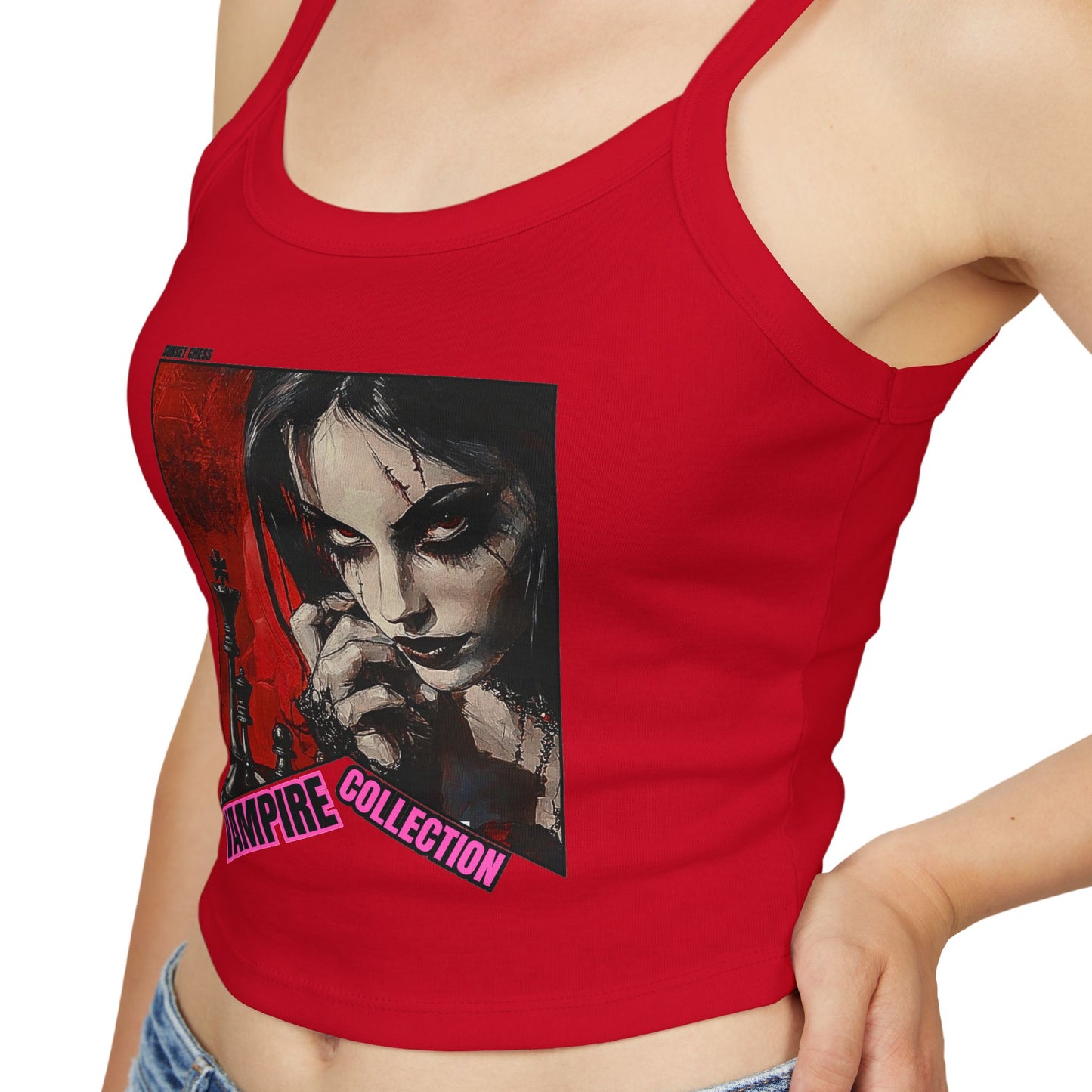 Vampire Girl - Women's Red Tank Top